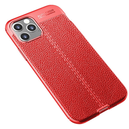 For iPhone 12 / 12 Pro Litchi Texture TPU Shockproof Case(Red)-garmade.com