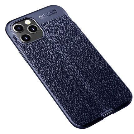 For iPhone 12 Pro Max Litchi Texture TPU Shockproof Case(Navy Blue)-garmade.com