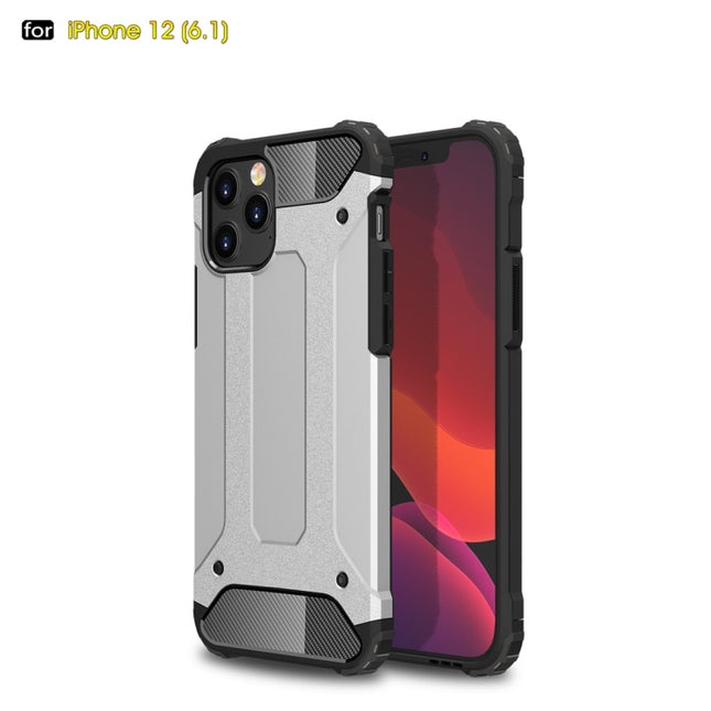For iPhone 12 / 12 Pro 6.1 inch Magic Armor TPU + PC Combination Case(Silver)-garmade.com