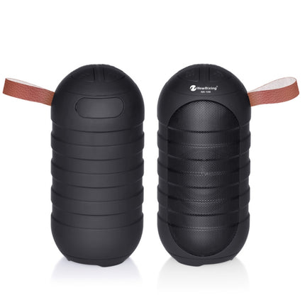 NewRixing NR-106 Mini Portable Stereo Bluetooth Speaker, Support Hands-free Calling & TF Card Slot & FM(Black)-garmade.com