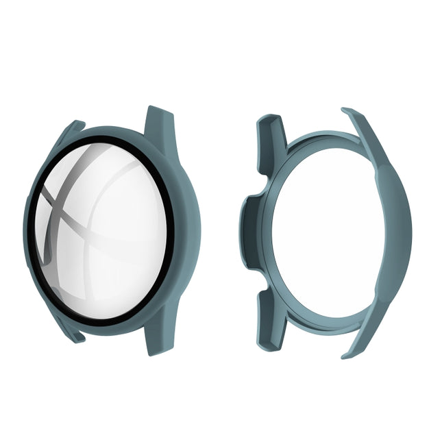 For Huawei watch GT2 46MM oil-injected PC Shell +9H Tempered Glass Film Integrated Protective Shell(Official green)-garmade.com