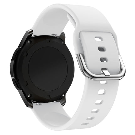 22mm For Huawei Watch GT2e/GT/GT2 46MM Color Buckle Silicone Watchband(White)-garmade.com