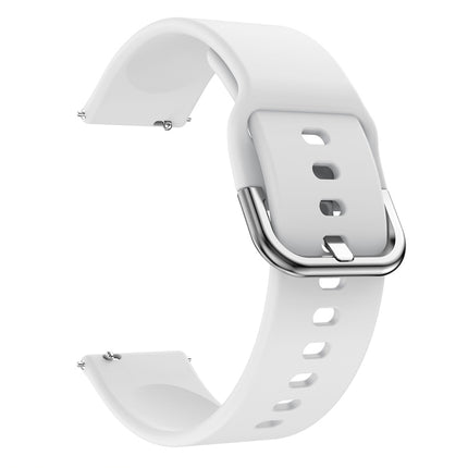 22mm For Huawei Watch GT2e/GT/GT2 46MM Color Buckle Silicone Watchband(White)-garmade.com