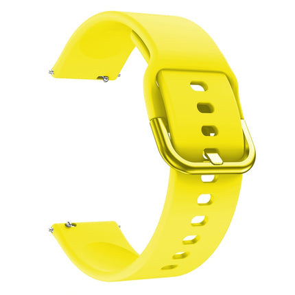 22mm For Huawei Watch GT2e/GT/GT2 46MM Color Buckle Silicone Watchband(Yellow)-garmade.com