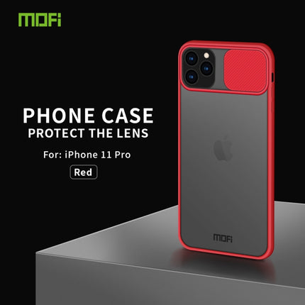 For iPhone 11 Pro MOFI Xing Dun Series Translucent Frosted PC + TPU Privacy Anti-glare Shockproof All-inclusive Protective Case(Red)-garmade.com