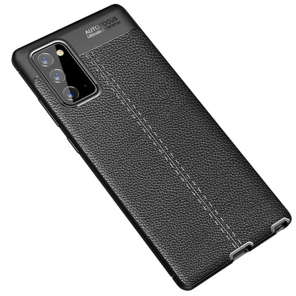 For Samsung Galaxy Note 20 Litchi Texture TPU Shockproof Case(Black)-garmade.com