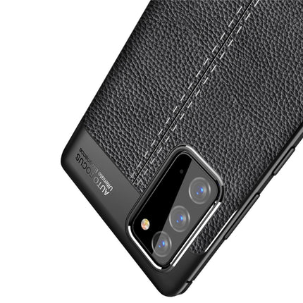 For Samsung Galaxy Note 20 Litchi Texture TPU Shockproof Case(Navy Blue)-garmade.com