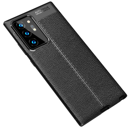 For Samsung Galaxy Note20 Ultra Litchi Texture TPU Shockproof Case(Black)-garmade.com