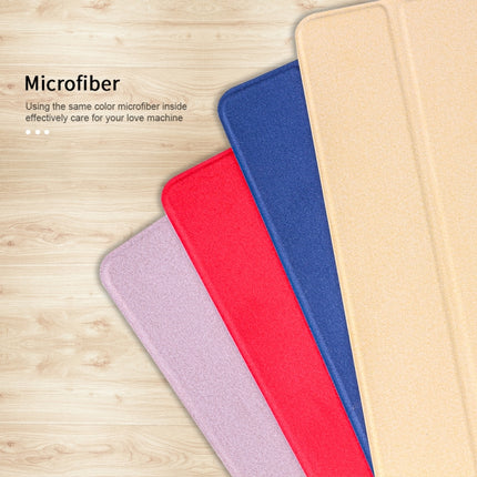 For iPad mini 5 / mini 4 / mini 3 / mini 2 / mini 3-folding Litchi Texture Horizontal Flip PU Leather + Shockproof TPU Case with Holder & Pen Slot(Blue)-garmade.com