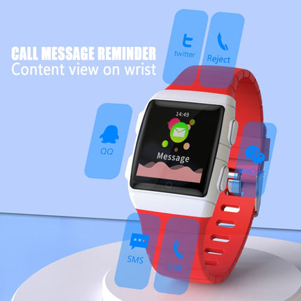 SANDA CR11 1.3 inch Screen Smart Watch IP68 Waterproof,Support Call Reminder /Heart Rate Monitoring/Blood Pressure Monitoring/Sedentary Reminder(Red)-garmade.com