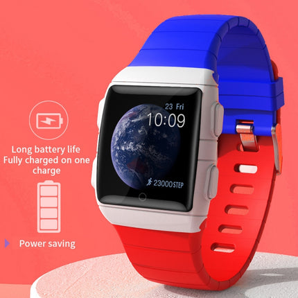 SANDA CR11 1.3 inch Screen Smart Watch IP68 Waterproof,Support Call Reminder /Heart Rate Monitoring/Blood Pressure Monitoring/Sedentary Reminder(Blue Red)-garmade.com