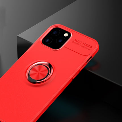 For iPhone 12 / 12 Pro Metal Ring Holder 360 Degree Rotating TPU Case(Red+Red)-garmade.com