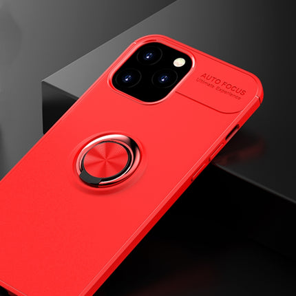 For iPhone 12 Pro Max Metal Ring Holder 360 Degree Rotating TPU Case(Red+Red)-garmade.com