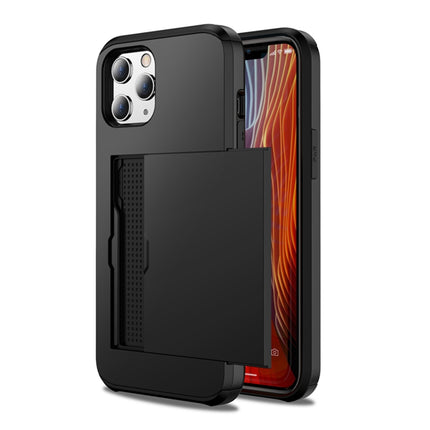 For iPhone 12 mini Shockproof Rugged Armor Protective Case with Card Slot(Red)-garmade.com