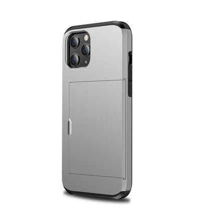 For iPhone 12 mini Shockproof Rugged Armor Protective Case with Card Slot(Grey)-garmade.com