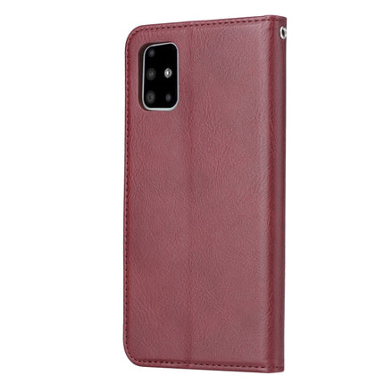 For Samsung Galaxy Note20 Ultra Knead Skin Texture Horizontal Flip Leather Case with Photo Frame & Holder & Card Slots & Wallet(Wine Red)-garmade.com
