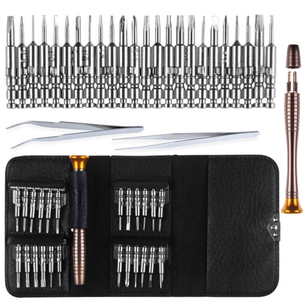 27 in 1 Magnetic Suction Portable Wallet Type Screw Driver Set Mobile Phone Tablet Maintenance Tool-garmade.com