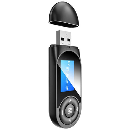 T13 Bluetooth 5.0 Drive-free USB Bluetooth Receiver and Transmitter with Screen-garmade.com