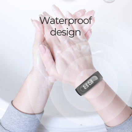 Q2 Outdoor Ultrasonic Electronic Mosquito Repellent Bracelet, Support Three-gear Mode & Time Display(White)-garmade.com
