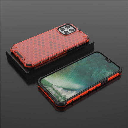 For iPhone 12 mini Shockproof Honeycomb PC + TPU Case(Red)-garmade.com