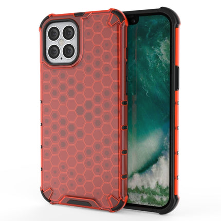For iPhone 12 / 12 Pro Shockproof Honeycomb PC + TPU Case(Red)-garmade.com