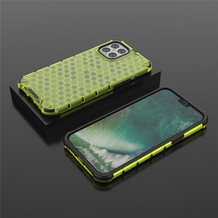 For iPhone 12 / 12 Pro Shockproof Honeycomb PC + TPU Case(Green)-garmade.com