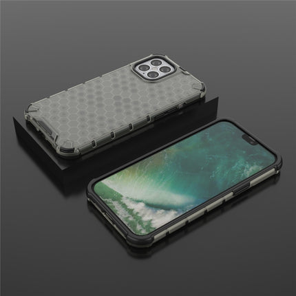 For iPhone 12 Pro Max Shockproof Honeycomb PC + TPU Case(Grey)-garmade.com