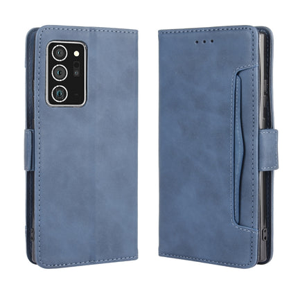 For Samsung Galaxy Note20 Ultra Wallet Style Skin Feel Calf Pattern Leather Case with Separate Card Slot(Blue)-garmade.com