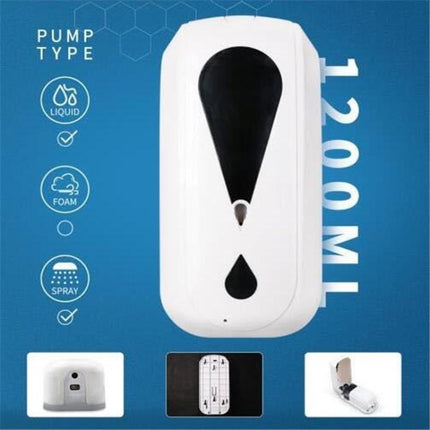 1200ML Wall-Mounted Touchless Automatic Infrared Sensor Drip Sterilization Dispenser(White)-garmade.com
