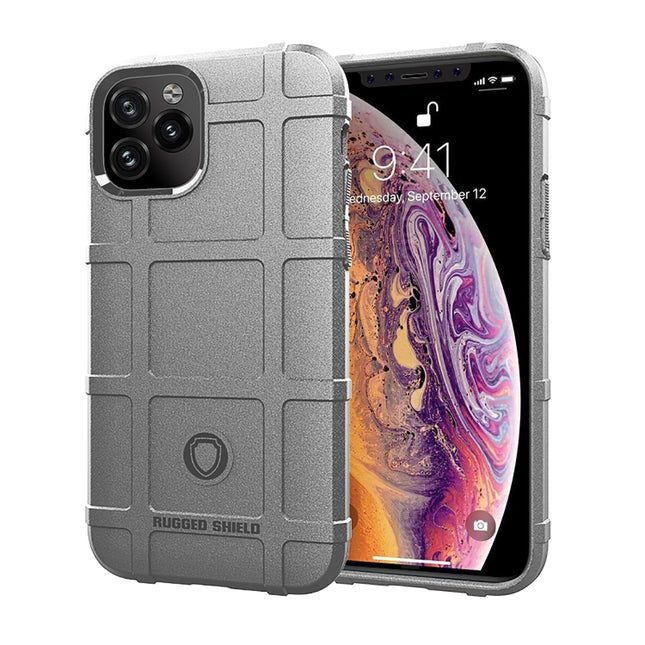 For iPhone 12 Pro Max Full Coverage Shockproof TPU Case(Grey)-garmade.com