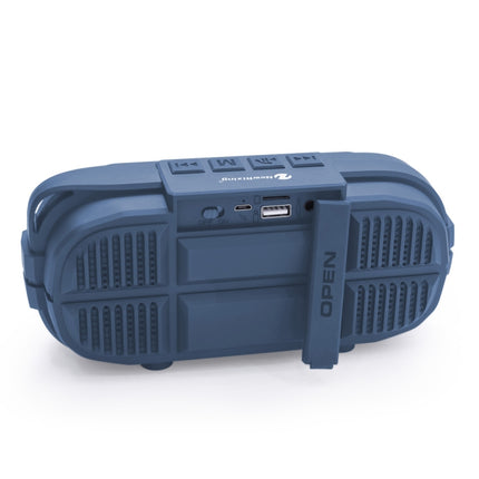 NewRixing NR-3023 Portable Stereo Wireless Bluetooth Speaker, Built-in Microphone, Support TF Card / FM(Blue)-garmade.com