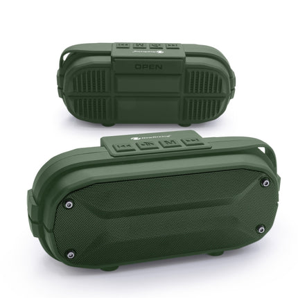 NewRixing NR-3023 Portable Stereo Wireless Bluetooth Speaker, Built-in Microphone, Support TF Card / FM(Green)-garmade.com
