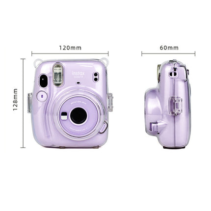 Richwell Carry Case Bag Crystal Hard Cover with Shoulder Strap For Fujifilm Instax Mini 11-garmade.com
