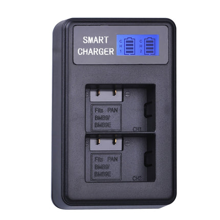 Smart LCD Display USB Dual Charger for PANASONIC DMW-BMB9E(T)-garmade.com