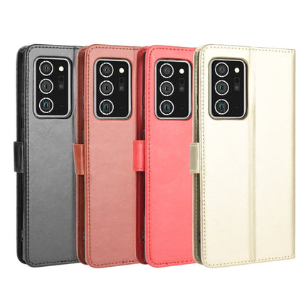 For Samsung Galaxy Note20 Ultra Retro Crazy Horse Texture Horizontal Flip Leather Case with Holder & Card Slots & Lanyard(Red)-garmade.com