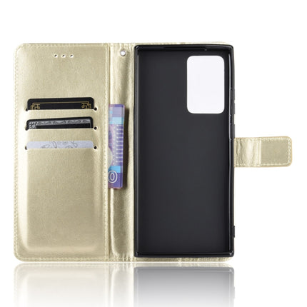 For Samsung Galaxy Note20 Ultra Retro Crazy Horse Texture Horizontal Flip Leather Case with Holder & Card Slots & Lanyard(Gold)-garmade.com