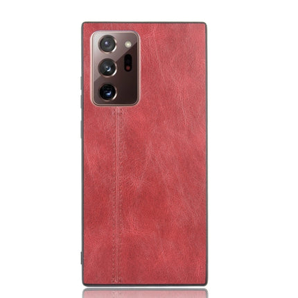 For Samsung Galaxy Note20 Ultra Shockproof Sewing Cow Pattern Skin PC + PU + TPU Case(Red)-garmade.com