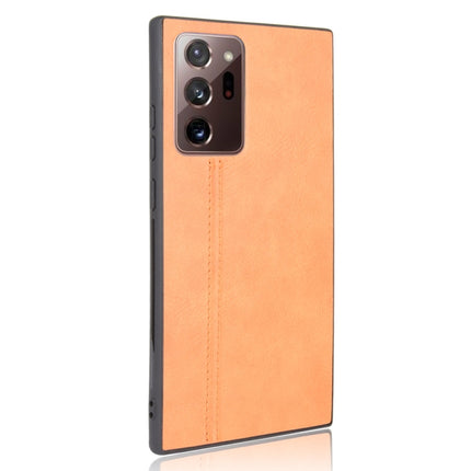 For Samsung Galaxy Note20 Ultra Shockproof Sewing Cow Pattern Skin PC + PU + TPU Case(Orange)-garmade.com