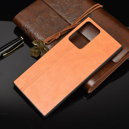 For Samsung Galaxy Note20 Ultra Shockproof Sewing Cow Pattern Skin PC + PU + TPU Case(Orange)-garmade.com