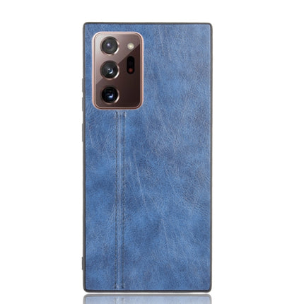 For Samsung Galaxy Note20 Ultra Shockproof Sewing Cow Pattern Skin PC + PU + TPU Case(Blue)-garmade.com