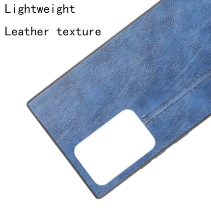 For Samsung Galaxy Note20 Ultra Shockproof Sewing Cow Pattern Skin PC + PU + TPU Case(Blue)-garmade.com