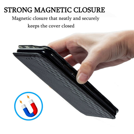 For iPhone 12 mini Cubic Grid Pressed Horizontal Flip Magnetic PU Leather Case with Holder & Card Slots & Wallet(Black)-garmade.com