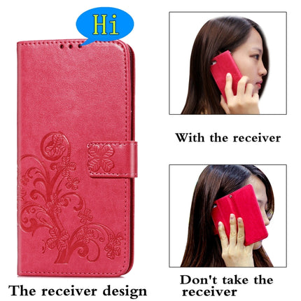 For Samsung Galaxy Note20 Ultra Four-leaf Clasp Embossed Buckle Mobile Phone Protection Leather Case with Lanyard & Card Slot & Wallet & Bracket Function(Magenta)-garmade.com