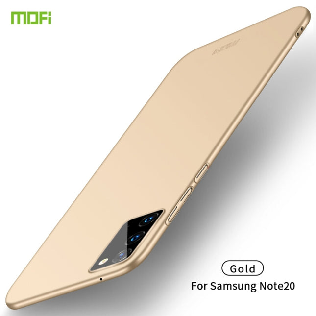 For Samsung Galaxy Note20 MOFI Frosted PC Ultra-thin Hard Case(Gold)-garmade.com
