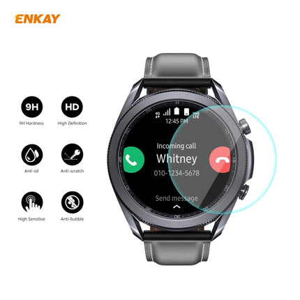 For Samsung Galaxy Watch 3 45mm ENKAY Hat-Prince 0.2mm 9H 2.15D Curved Edge Tempered Glass Screen Protector Watch Film-garmade.com