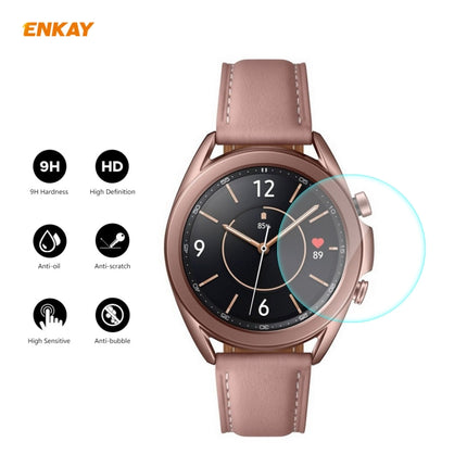 For Samsung Galaxy Watch 3 41mm 2 PCS ENKAY Hat-Prince 0.2mm 9H 2.15D Curved Edge Tempered Glass Screen Protector Watch Film-garmade.com