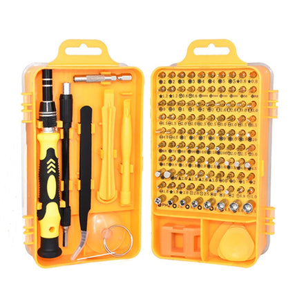 115 in 1 Precision Screw Driver Mobile Phone Computer Disassembly Maintenance Tool Set(Yellow)-garmade.com
