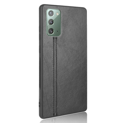 For Samsung Galaxy Note20 Shockproof Sewing Cow Pattern Skin PC + PU + TPU Case(Black)-garmade.com