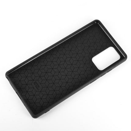 For Samsung Galaxy Note20 Shockproof Sewing Cow Pattern Skin PC + PU + TPU Case(Black)-garmade.com