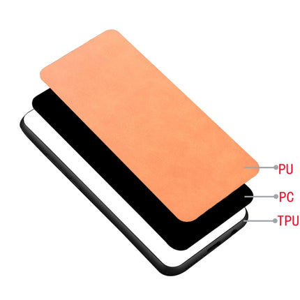 For Samsung Galaxy Note20 Shockproof Sewing Cow Pattern Skin PC + PU + TPU Case(Orange)-garmade.com
